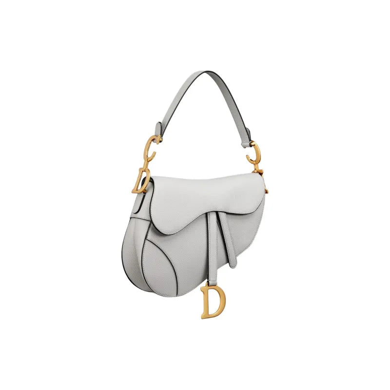 DIOR Saddle Calfskin Mist Gray Bag