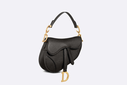 Dior Mini Saddle Bag with Strap black