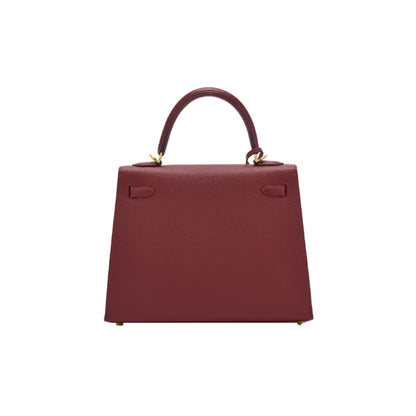 HERMES Kelly 25  red Togo leather Bag Handbag (20,25,28,32) gold hardware