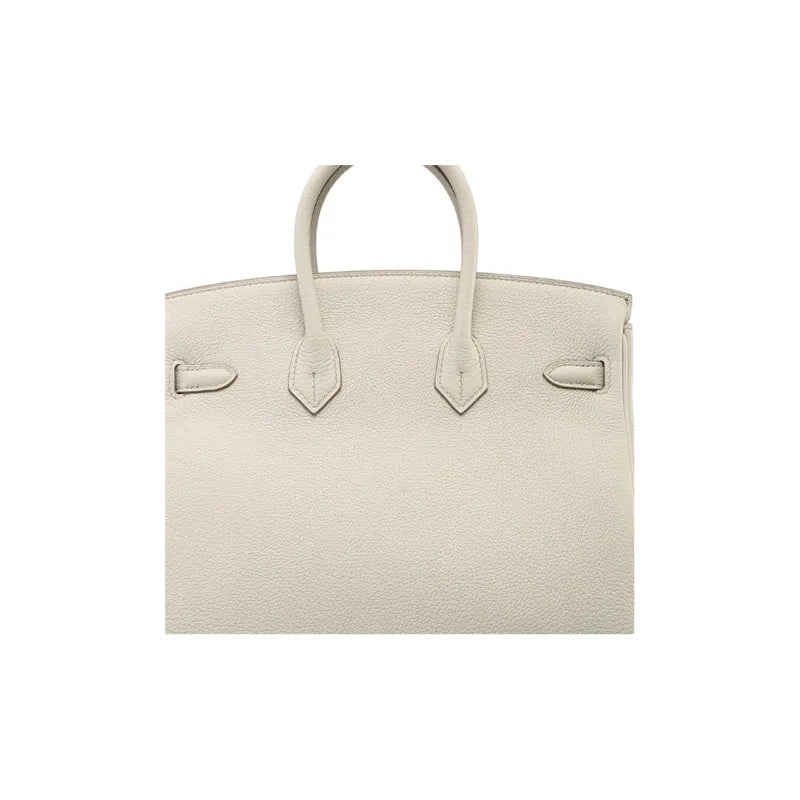 HERMES Birkin Bag Beton Glacier White togo Leather Handbag (20,25,30,35)  silver hardware