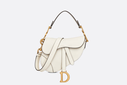 Dior  Mini Saddle Bag with Strap white