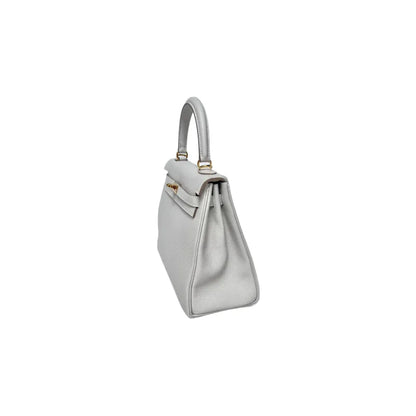 HERMES Kelly 25 cream gray Togo leather Bag Handbag (20,25,28,32)