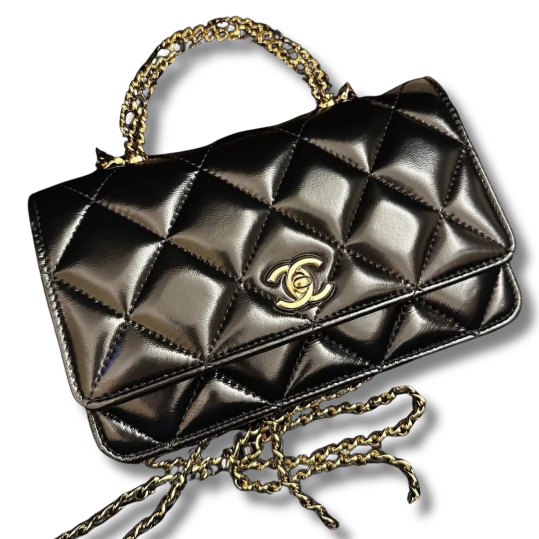 CHANEL crossbody wallet phone holder flap bag