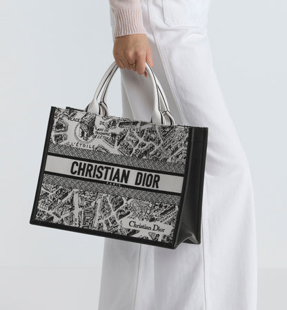 Dior 'Medium Dior Book Tote' bag – Plan de Paris embroidery and leather