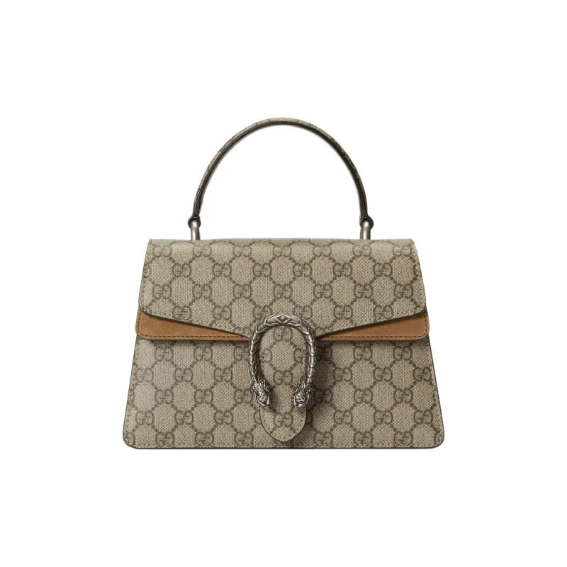 GUCCI Dionysus Canvas With Leather Shoulder Bag small with top handle