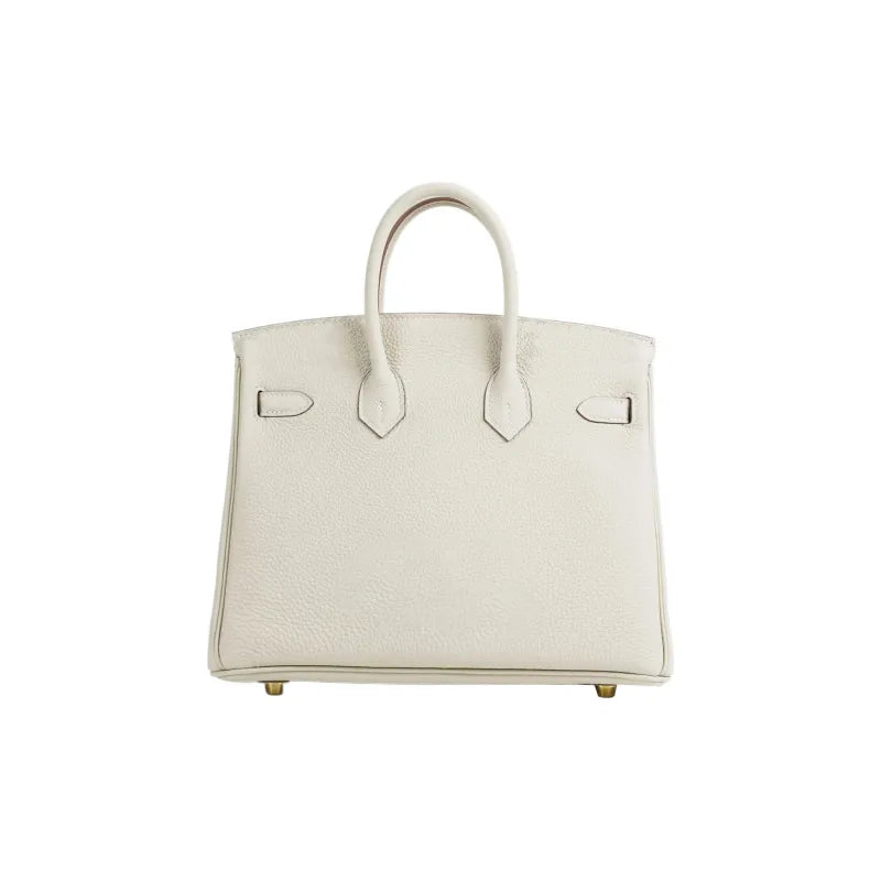 HERMES Birkin 25 Bag Milkshake White togo Leather Handbag (20,25,30,35)  gold hardware