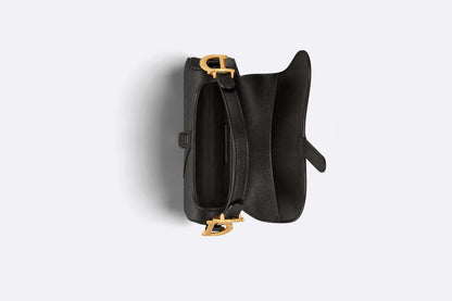 Dior Mini Saddle Bag with Strap black