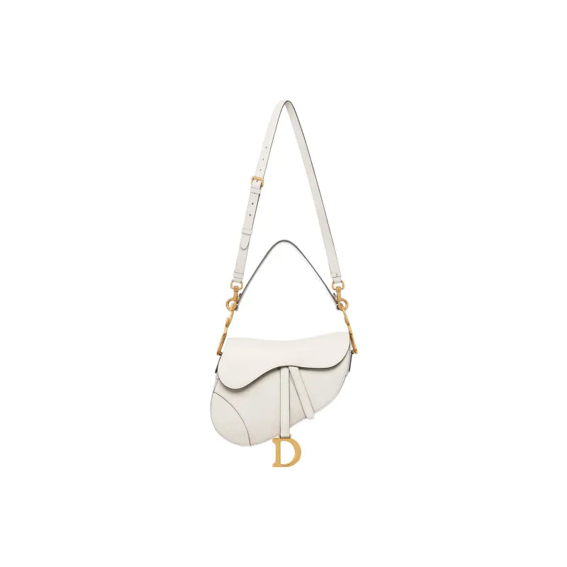 Dior Saddle Bag white