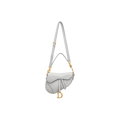 DIOR Saddle Calfskin Mist Gray Bag