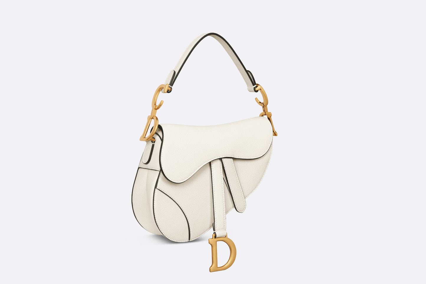 Dior  Mini Saddle Bag with Strap white