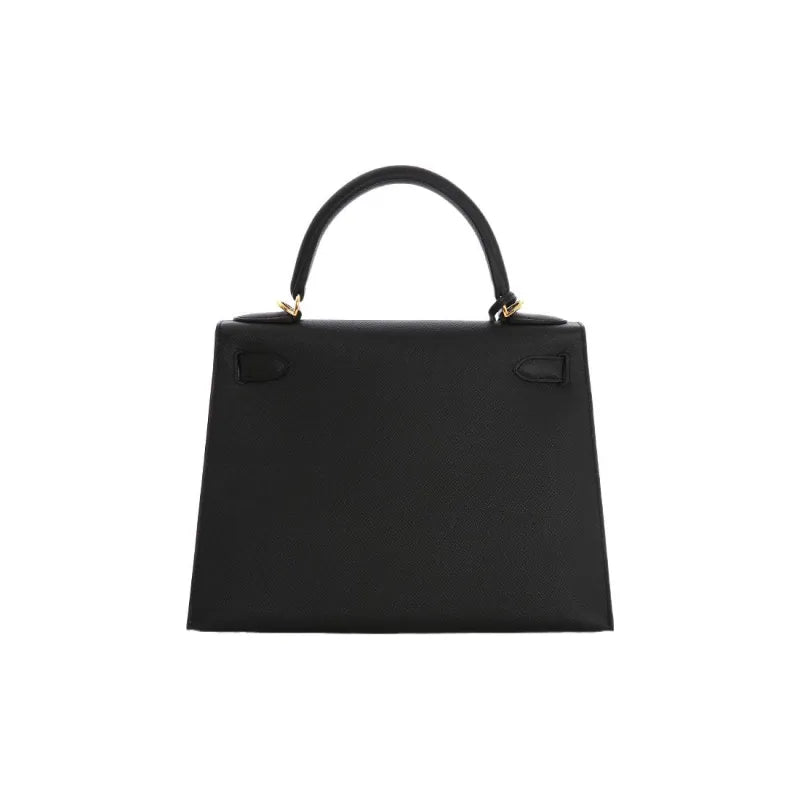 HERMES Kelly 25 Bag Epsom Leather Handbag (20,25,28,32) Black gold hardware