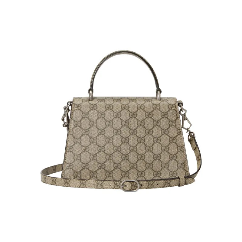 GUCCI Dionysus Canvas With Leather Shoulder Bag small with top handle