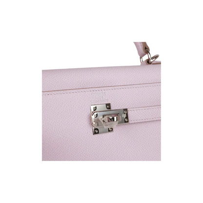 HERMES Kelly 25 Bag Epsom Leather Handbag (20,25,28,32) Mauve Pale Dream Purple silver hardware